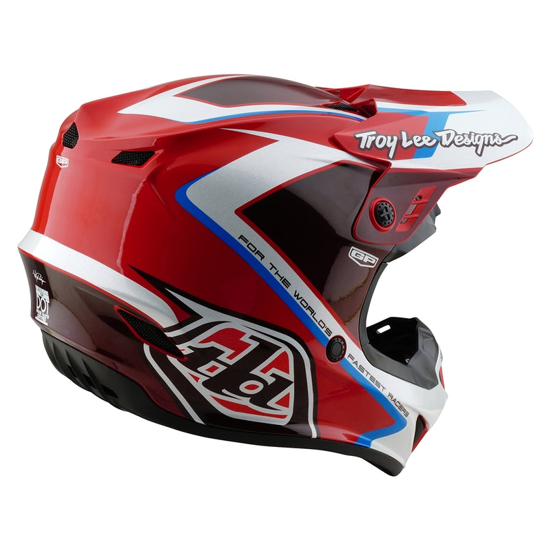 Troy Lee Designs Gp Shutter Motocrosshelm Rot/Weiß