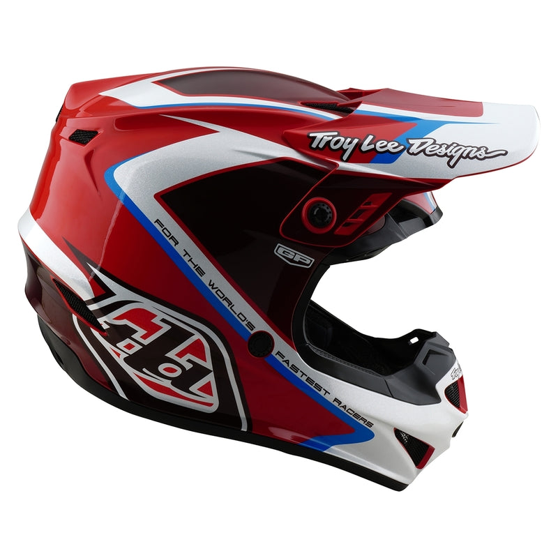 Troy Lee Designs Gp Shutter Motocrosshelm Rot/Weiß