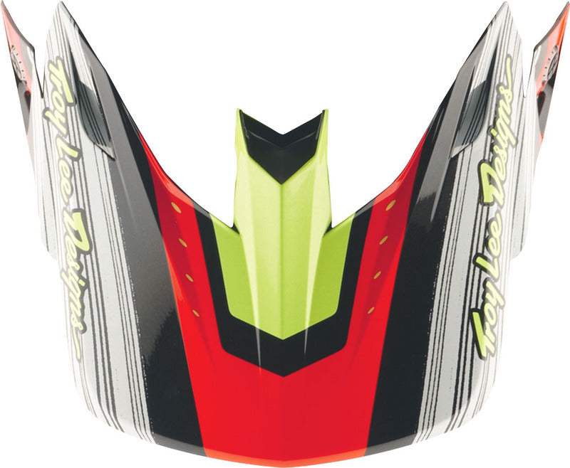 Troy Lee Designs Se5 Composite Stripes Motocrosshelmschirm Noir/Infra Rot