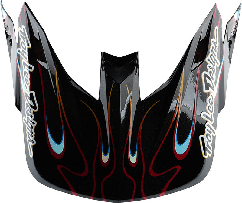 Troy Lee Designs Se5 Carbon Motocrosshelmschirm Torched Schwarz/Rot