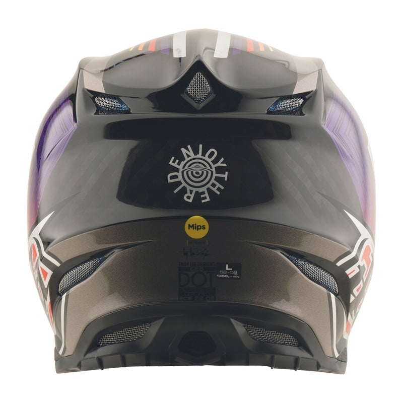 Troy Lee Designs Se5 Carbon Stripes Motocrosshelm Schwarz/Violett