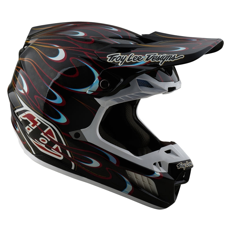 Troy Lee Designs Se5 Carbon Torched Motocrosshelm Schwarz/Rot