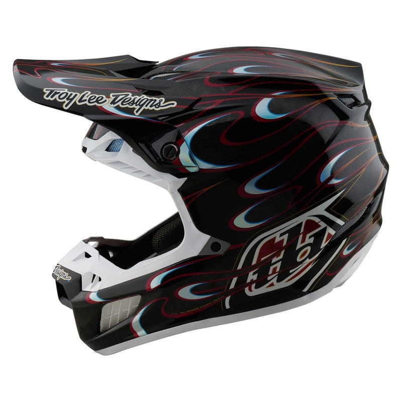 Troy Lee Designs Se5 Carbon Torched Motocrosshelm Schwarz/Rot