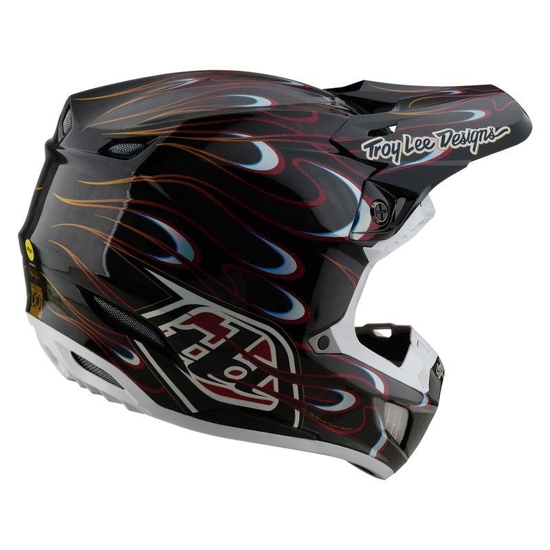 Troy Lee Designs Se5 Carbon Torched Motocrosshelm Schwarz/Rot