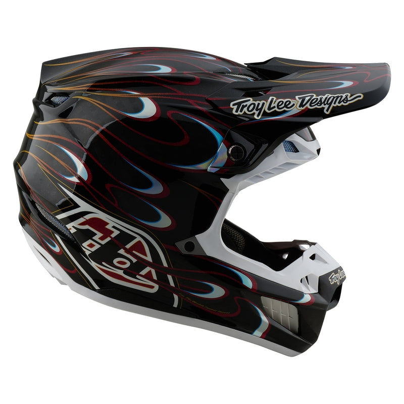 Troy Lee Designs Se5 Carbon Torched Motocrosshelm Schwarz/Rot
