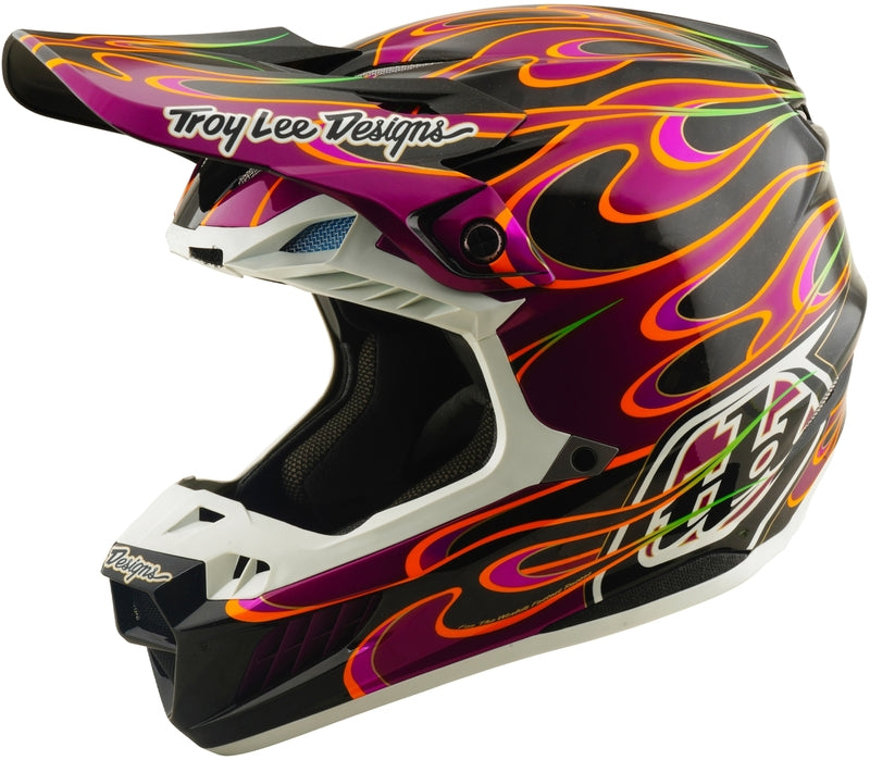 Troy Lee Designs Se5 Carbon Mips Motocrosshelm Torched Schwarz/Violett