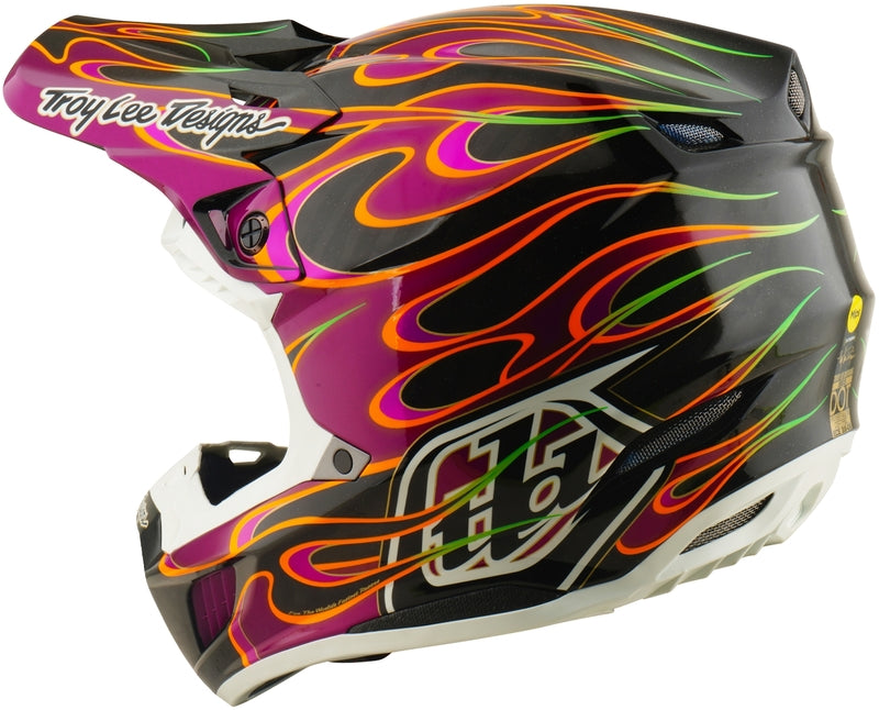 Troy Lee Designs Se5 Carbon Mips Motocrosshelm Torched Schwarz/Violett