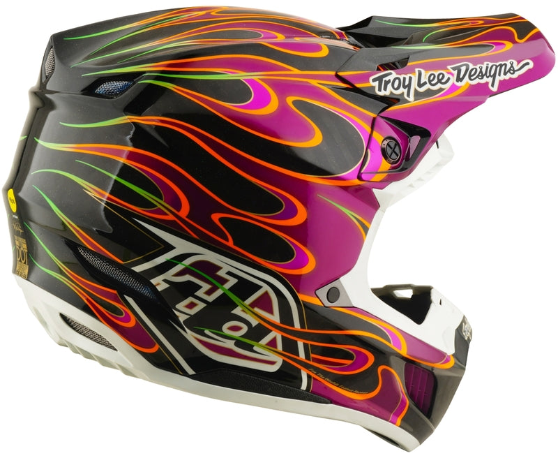 Troy Lee Designs Se5 Carbon Mips Motocrosshelm Torched Schwarz/Violett