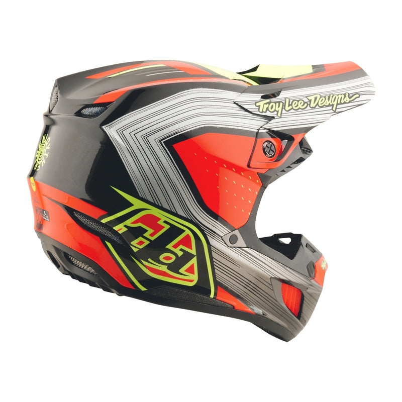 Troy Lee Designs Se5 Composite Stripes Motocrosshelm Schwarz/Infra Rot