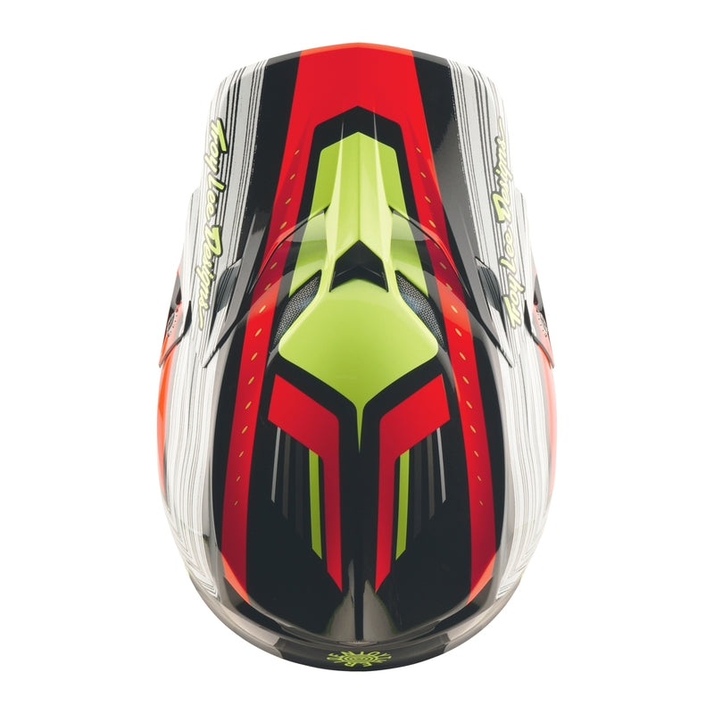 Troy Lee Designs Se5 Composite Stripes Motocrosshelm Schwarz/Infra Rot