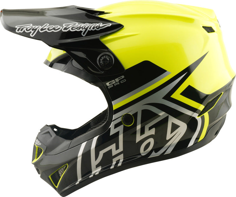 Troy Lee Designs Gp Pro Mips Kinder Motocrosshelm Mono Flo Gelb