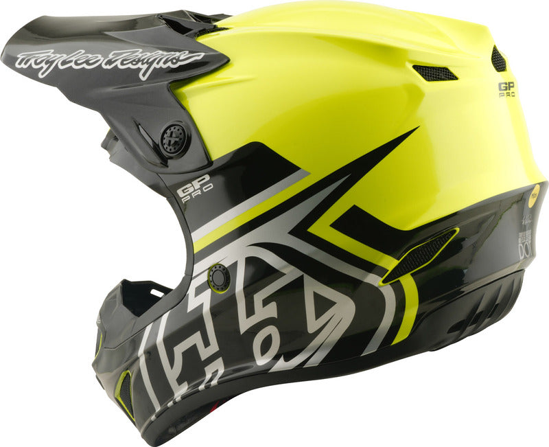 Troy Lee Designs Gp Pro Mips Kinder Motocrosshelm Mono Flo Gelb