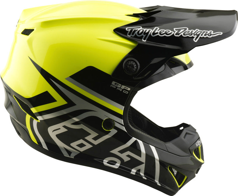 Troy Lee Designs Gp Pro Mips Kinder Motocrosshelm Mono Flo Gelb