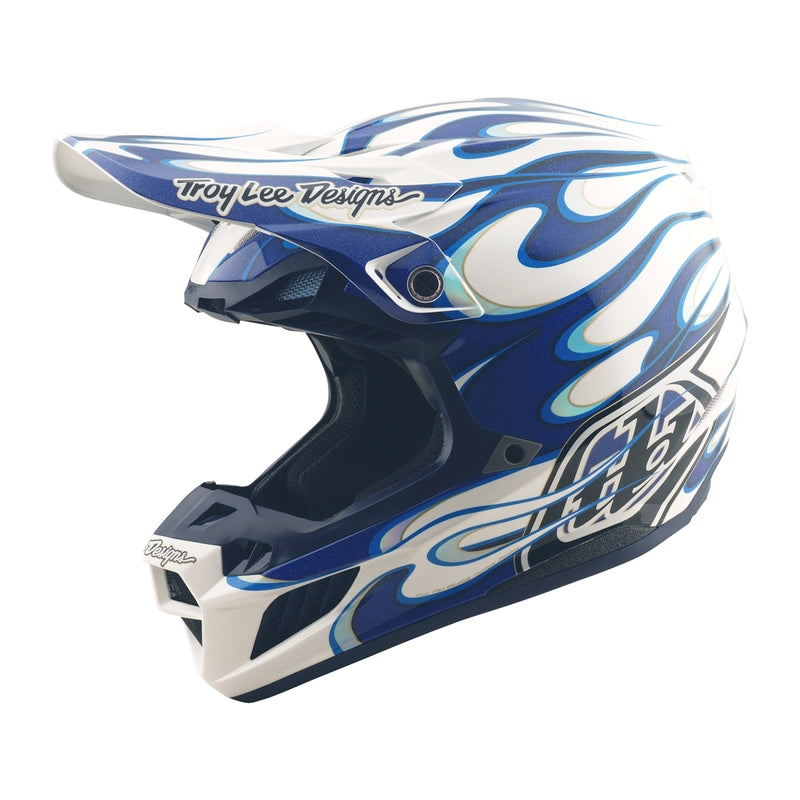Troy Lee Designs Se5 Composite Torched Motocrosshelm Blau