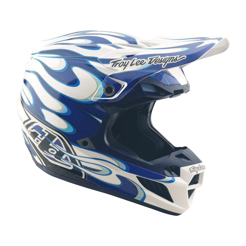 Troy Lee Designs Se5 Composite Torched Motocrosshelm Blau