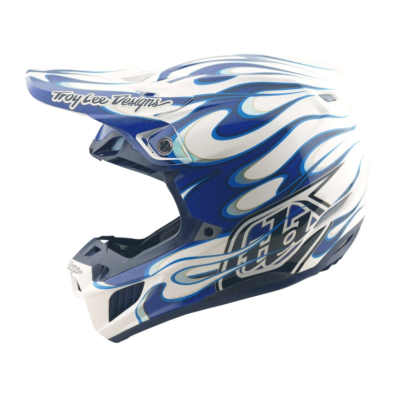 Troy Lee Designs Se5 Composite Torched Motocrosshelm Blau