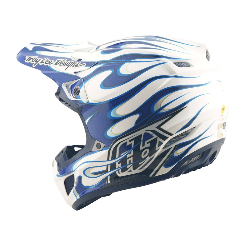 Troy Lee Designs Se5 Composite Torched Motocrosshelm Blau