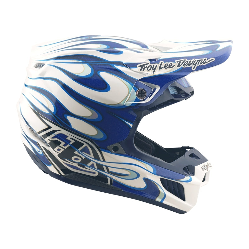 Troy Lee Designs Se5 Composite Torched Motocrosshelm Blau