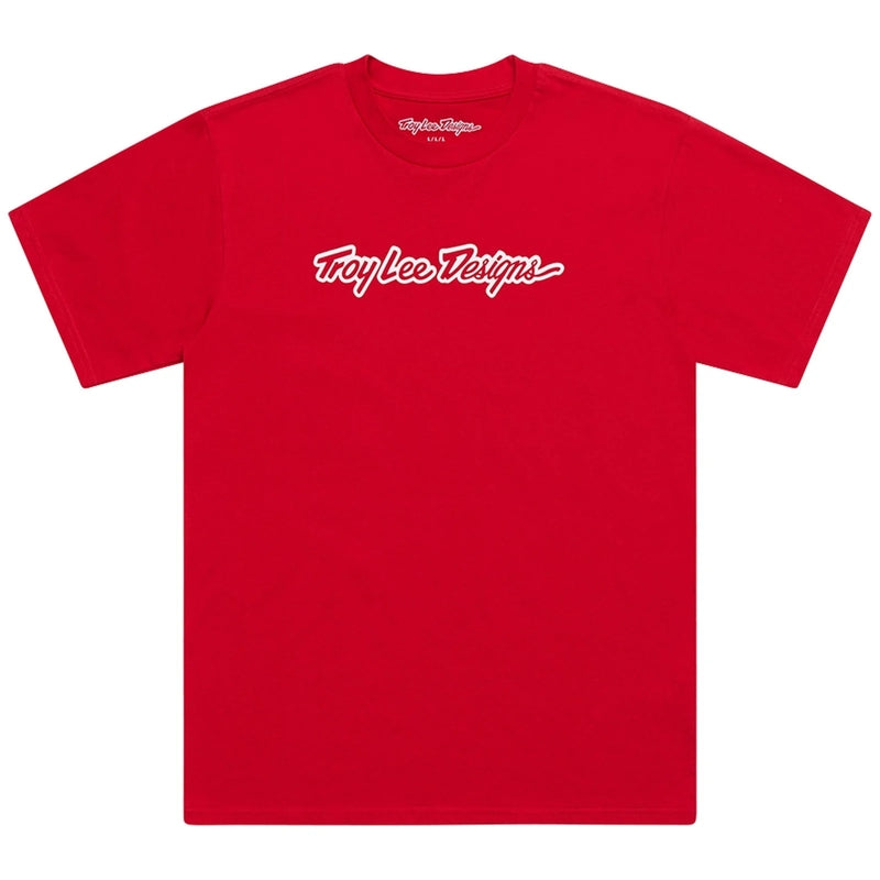 Troy Lee Designs Signature T Shirt Team Rot