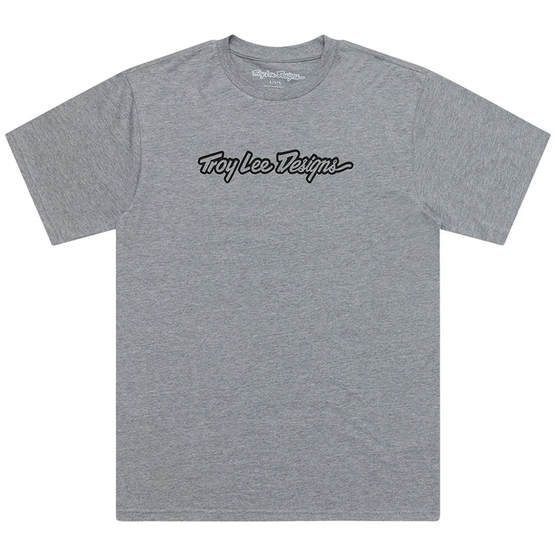 Troy Lee Designs Signature T Shirt Grau Meliert