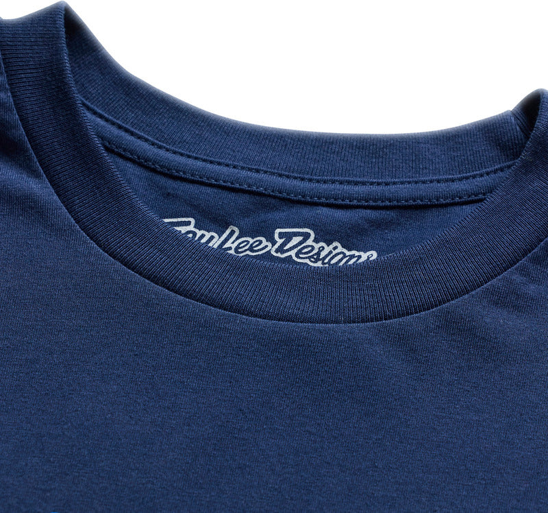 Troy Lee Designs Signature T Shirt Dunkelblau/Aero Blau
