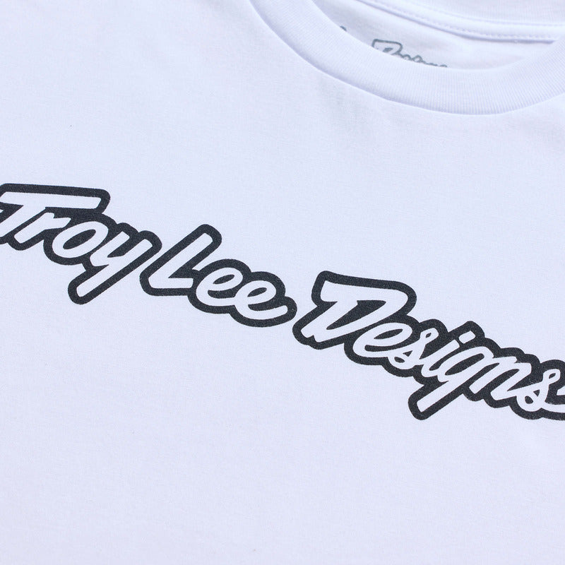 Troy Lee Designs Signature T Shirt Weiß/Schwarz