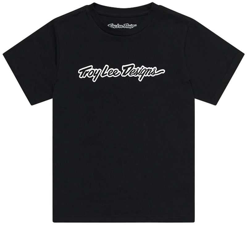 Troy Lee Designs Signature Jugend T Shirt Schwarz