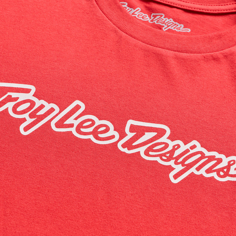 Troy Lee Designs Signature Jugend T Shirt Scarlet