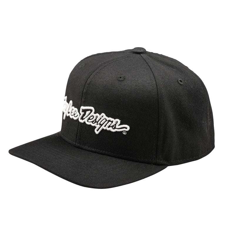 Troy Lee Designs Curved Snapback Signature Cap Schwarz