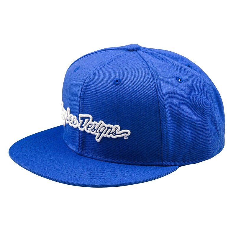 Troy Lee Designs Flat Bill Snapback Signature Cap Blau