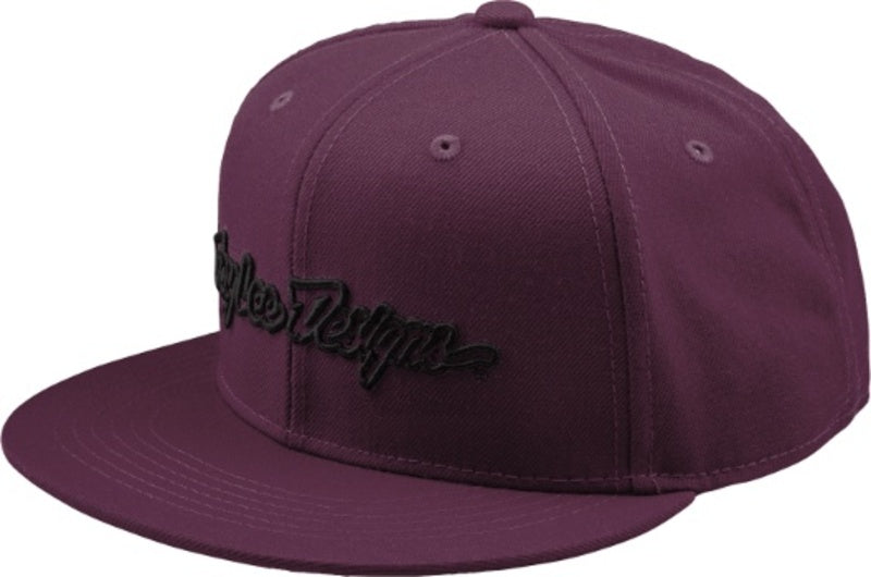 Troy Lee Designs Flat Bill Snapback Signature Sangria Cap