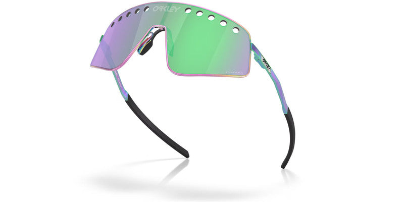 OAKLEY Sutro TI Sweep Sunglasses - Polished Oil Slick Prizm Road Jade Lens