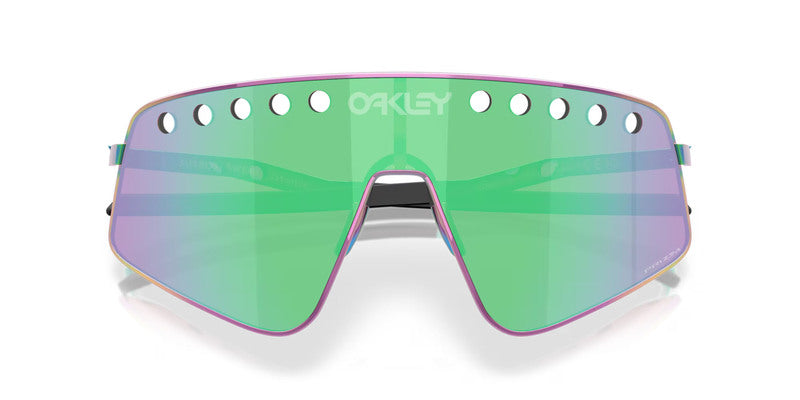 OAKLEY Sutro TI Sweep Sunglasses - Polished Oil Slick Prizm Road Jade Lens