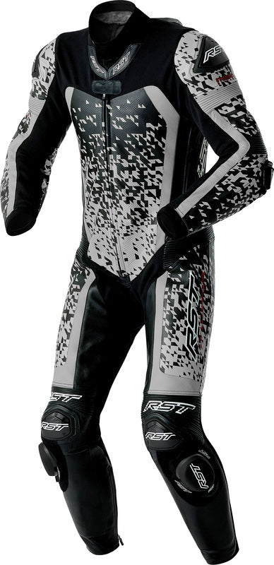 RST Pro Series D3O Airbag Lederkombi - Schwarz/Silber