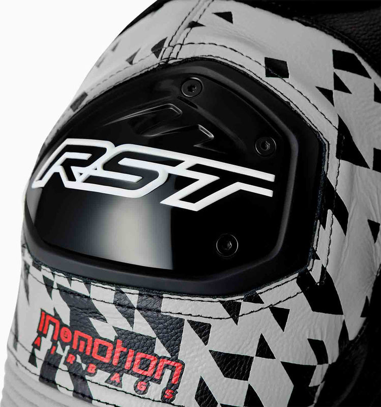 RST Pro Series D3O Airbag Lederkombi - Schwarz/Silber