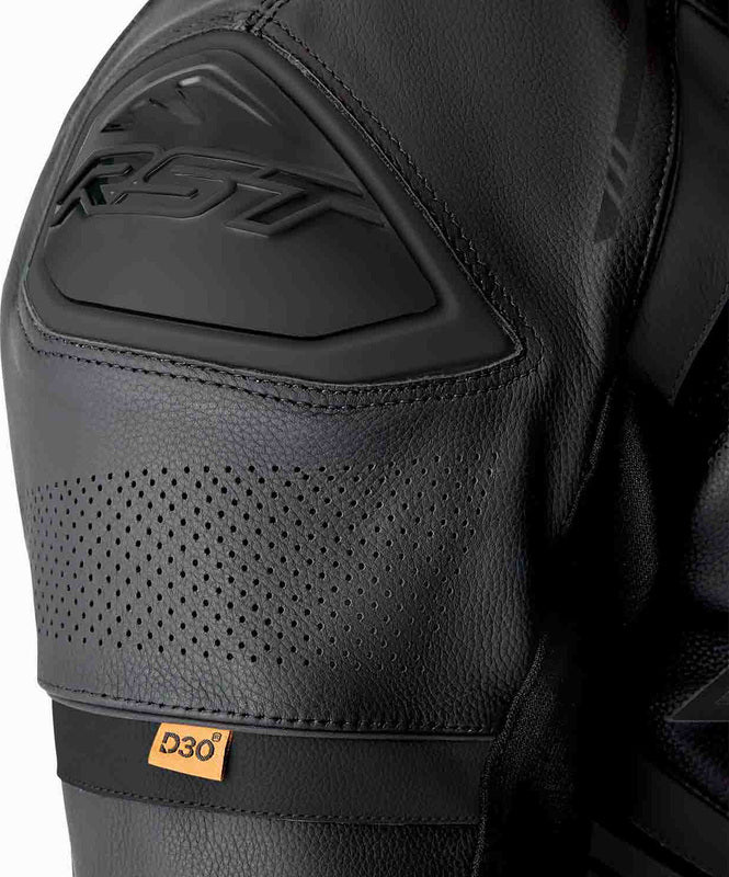RST S1 D3O Motorrad Lederkombi - Schwarz
