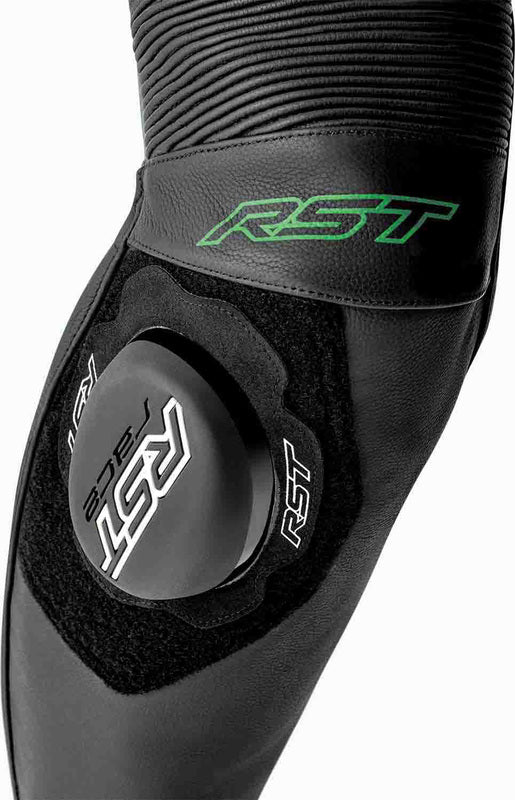 RST S1 D3O Motorrad Lederkombi - Schwarz/Flo Grün