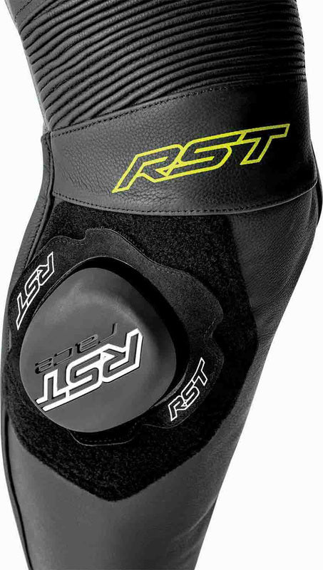 RST S1 D3O Motorrad Lederkombi - Schwarz/Flo Gelb