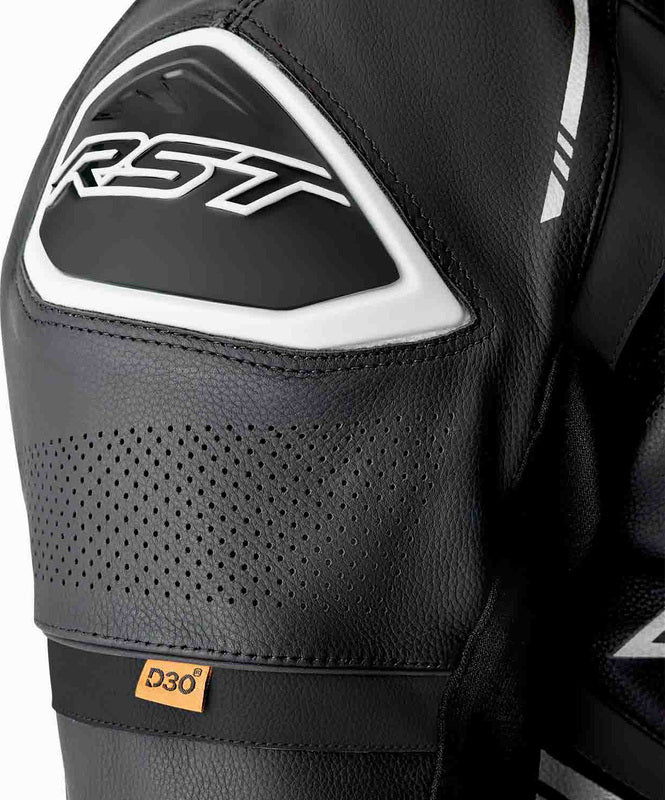RST S1 D3O Motorrad Lederkombi - Schwarz/Weiß