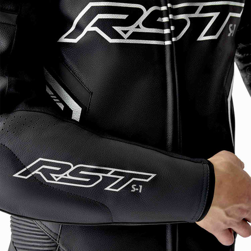 RST S1 D3O Motorrad Lederkombi - Schwarz/Weiß