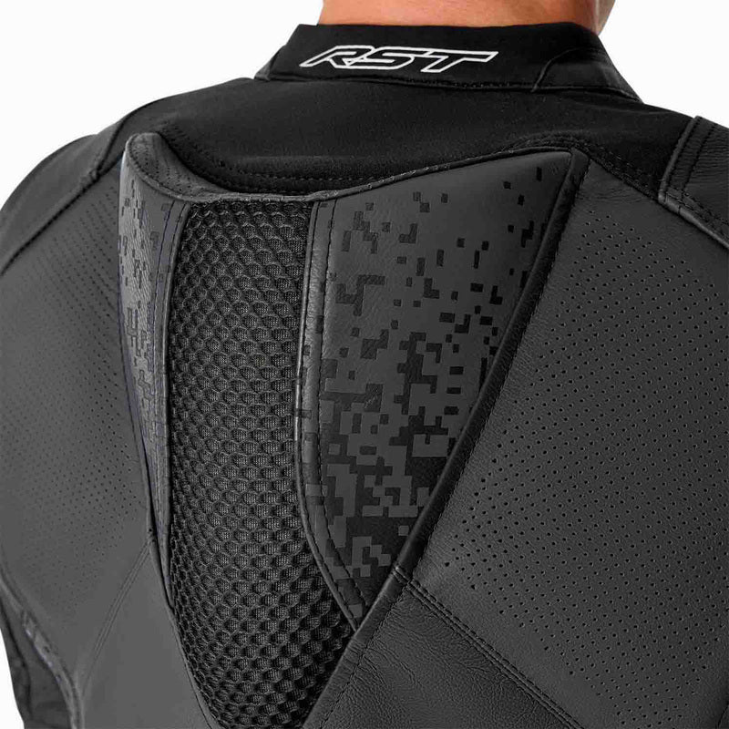 RST Pro Series Supersport-K D3O Leder Motorradjacke - Schwarz