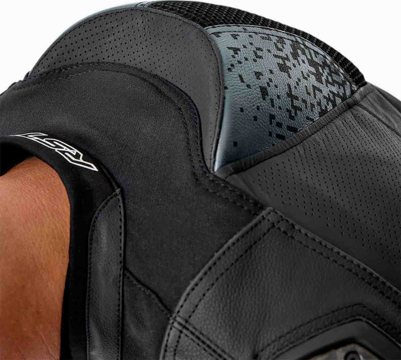 RST Pro Series Supersport-K D3O Leder Motorradjacke - Schwarz/Grau