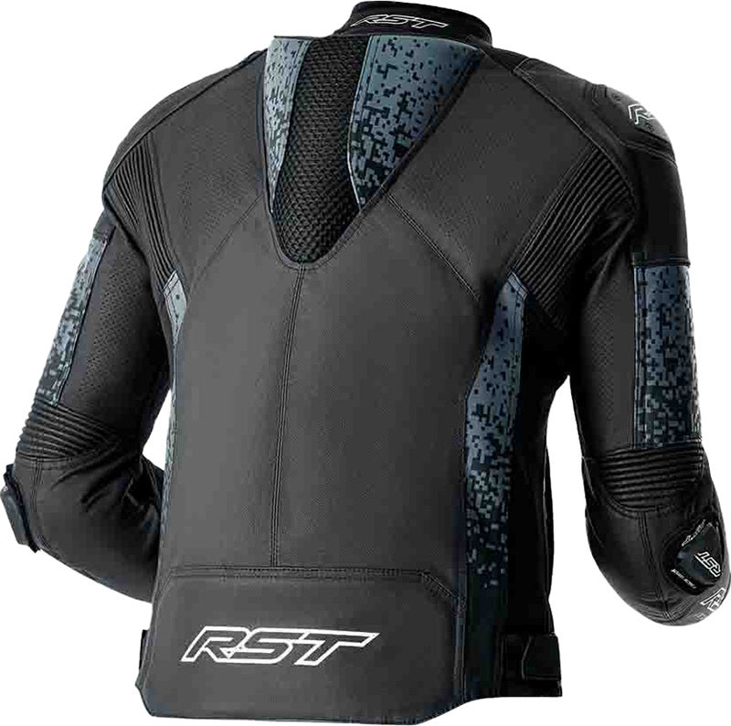 RST Pro Series Supersport-K D3O Leder Motorradjacke - Schwarz/Grau