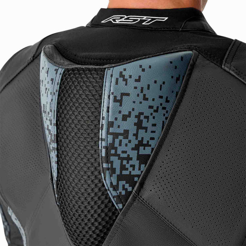 RST Pro Series Supersport-K D3O Leder Motorradjacke - Schwarz/Grau