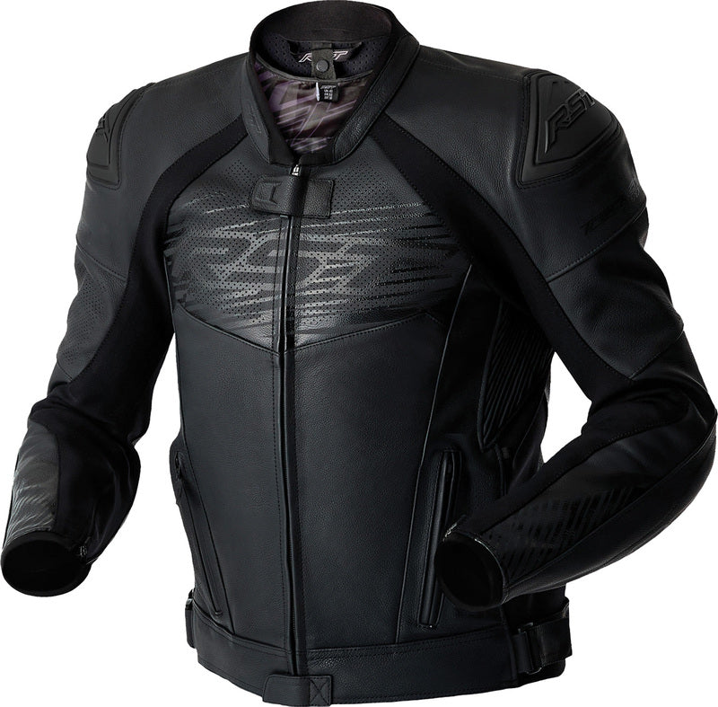 RST Tractech Evo D3O Leder Motorradjacke - Schwarz