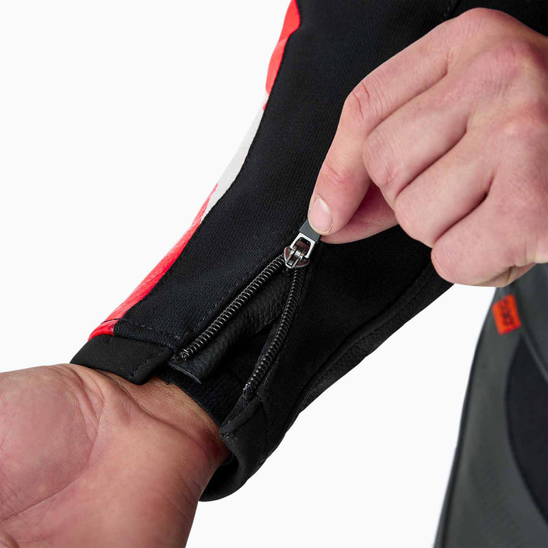 RST Tractech Evo D3O Leder Motorradjacke - Schwarz/Rot