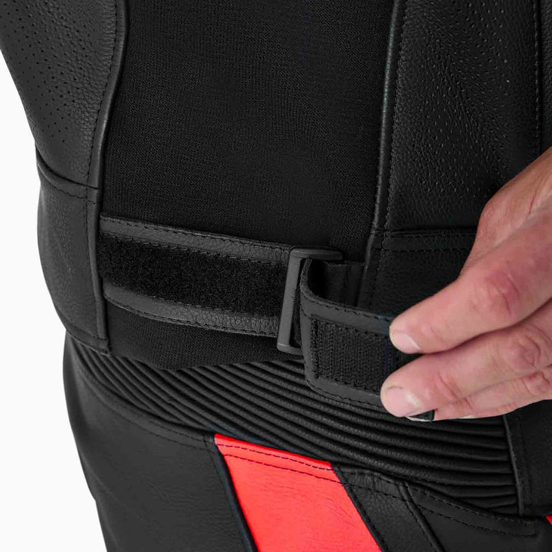 RST Tractech Evo D3O Leder Motorradjacke - Schwarz/Rot