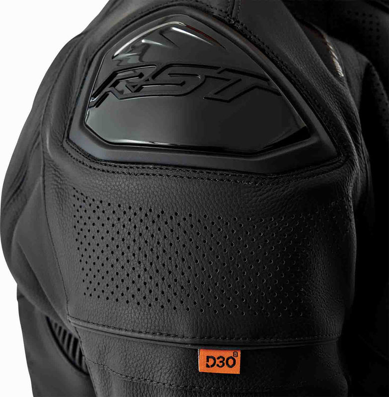 RST S1 D3O Leder Motorradjacke - Schwarz