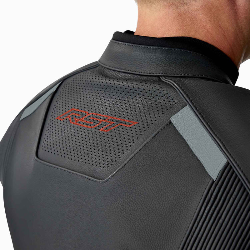 RST S1 D3O Leder Motorradjacke - Schwarz/Rot