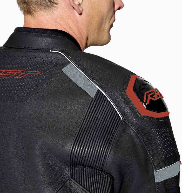 RST S1 D3O Leder Motorradjacke - Schwarz/Rot